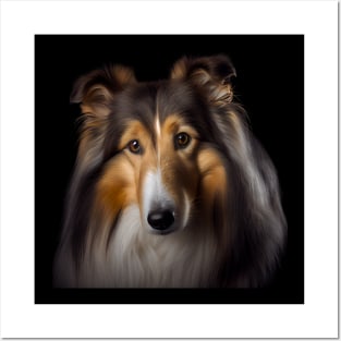 Cute Collie Smiles With Seductive Look Posters and Art